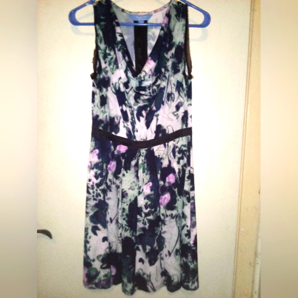 Vera Wang Floral Sleeveless Dress